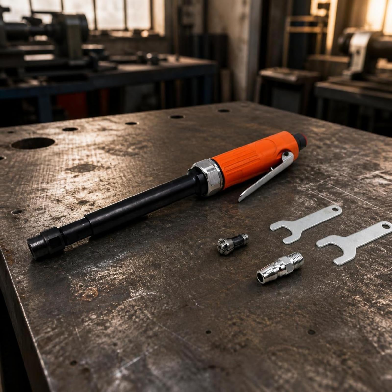 Verlängert Druckluft-Stabschleifer | Strukturiertes Gehäuse, gerader Druckluftschleifer, rutschfest, Werkzeug, für Metallbearbeitung, Kfz-Mechaniker, Handwerker
