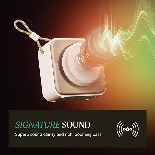 Miniatura 2 de House of Marley Roots - Altavoz Bluetooth, inalámbrico portátil, IP67 impermeable, 10 horas de reproducción, carga rápida, par de fiesta,