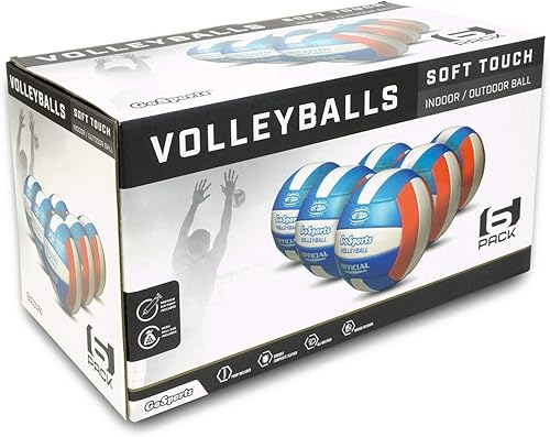 Vista 9 de GoSports Balón de voleibol recreativo suave al tacto, tamaño reglamentario para juego en interiores o exteriores, incluye bomba de bola, elige entre