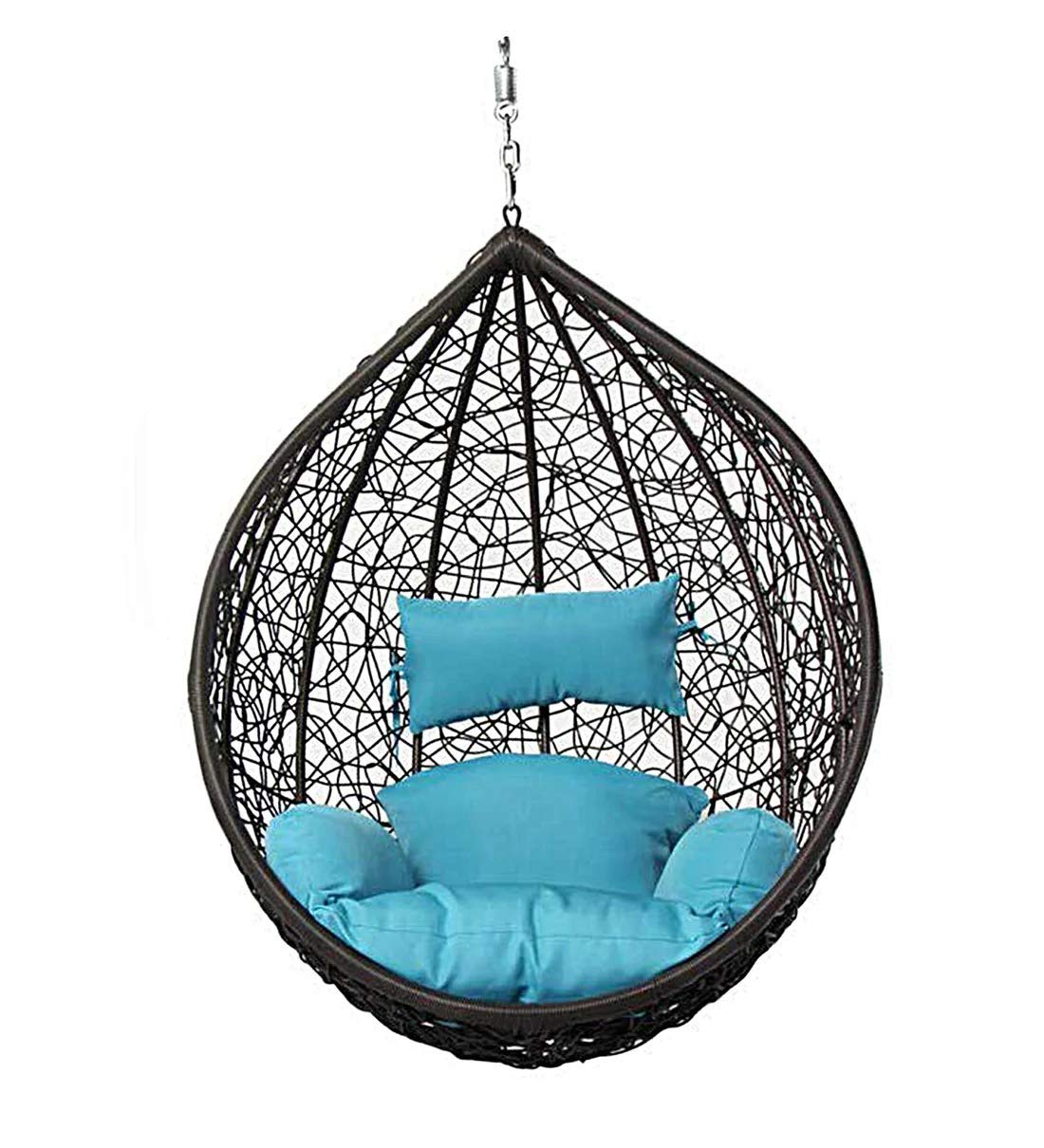 Buy Blue Moon Swing Chair Without Stand,Cushion (BlueColour) & Hook