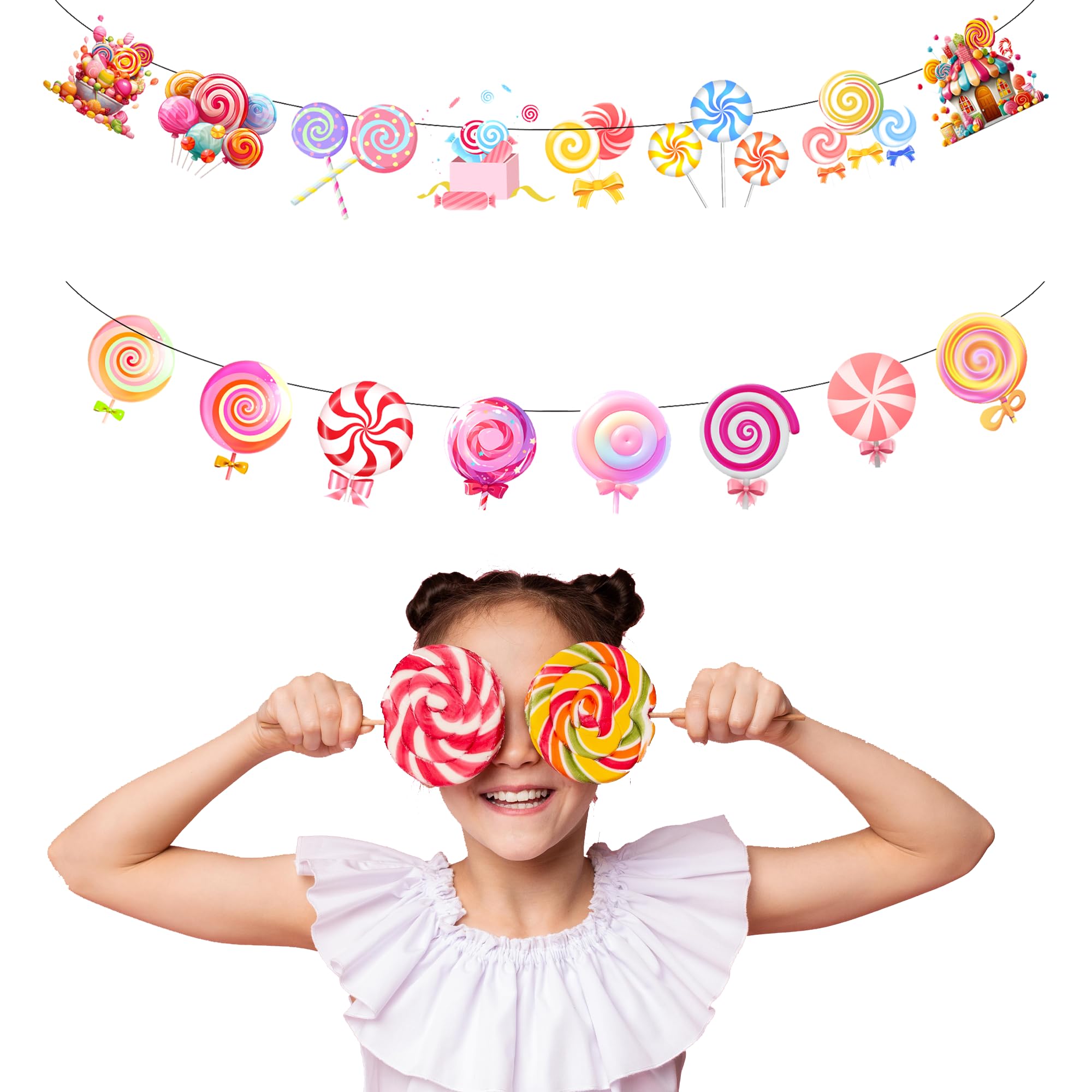 Candyland Party Banner – 180x110 Cm, Süßigkeiten-Motiv, Für Geburtstage & Babypartys, Aus Polyester