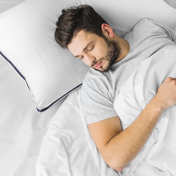 Utopia Bedding Pillows 2 Pack King Size, (Navy) Luxury Hotel Quality Pillows, Brushed Fabric, Bed Pillow for Back, Stomach or Side Sleepers - 20 x 36 inch / 50 x 90 cm - 5