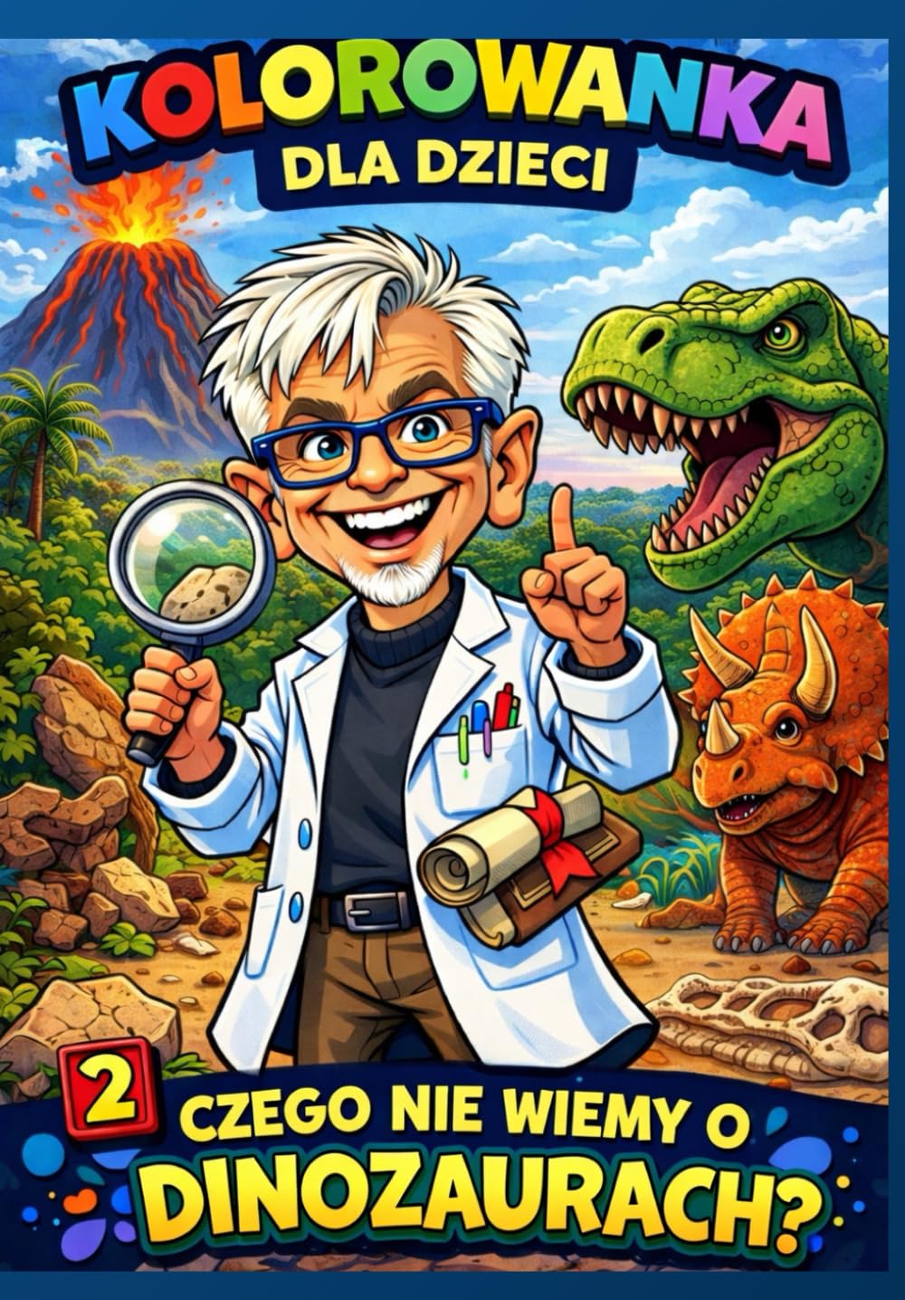 Kolorowanka dla dzieci- Czego nie wiemy o dinozaurach?