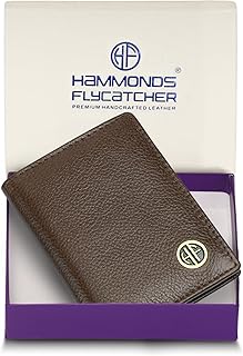 HAMMONDS FLYCATCHER Genuine Leather Card Holder Wallet for Man &amp; Women, RFID Protected ATM/Credit Card Holder Wallet for M...