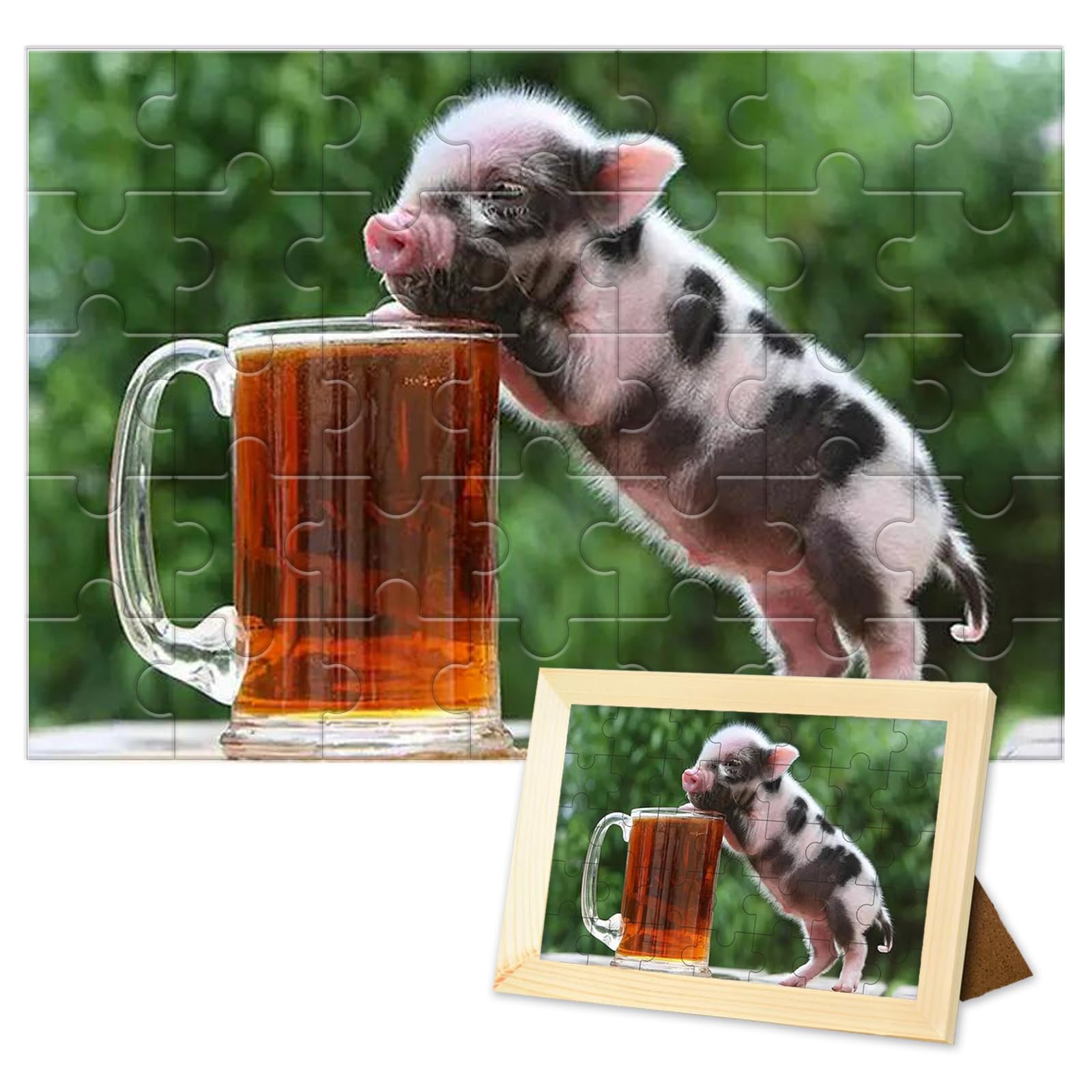 ATOOZ Personalized Puzzle with Frame,Custom Puzzles 35 Pieces Customized Puzzles for Dad Mom Friends Custom Holiday Father Birthday Wedding Present