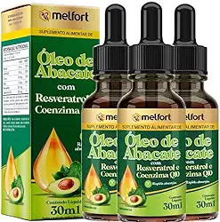 3 Óleo De Abacate Com Coenzima Q10 + Resveratrol + Niacina