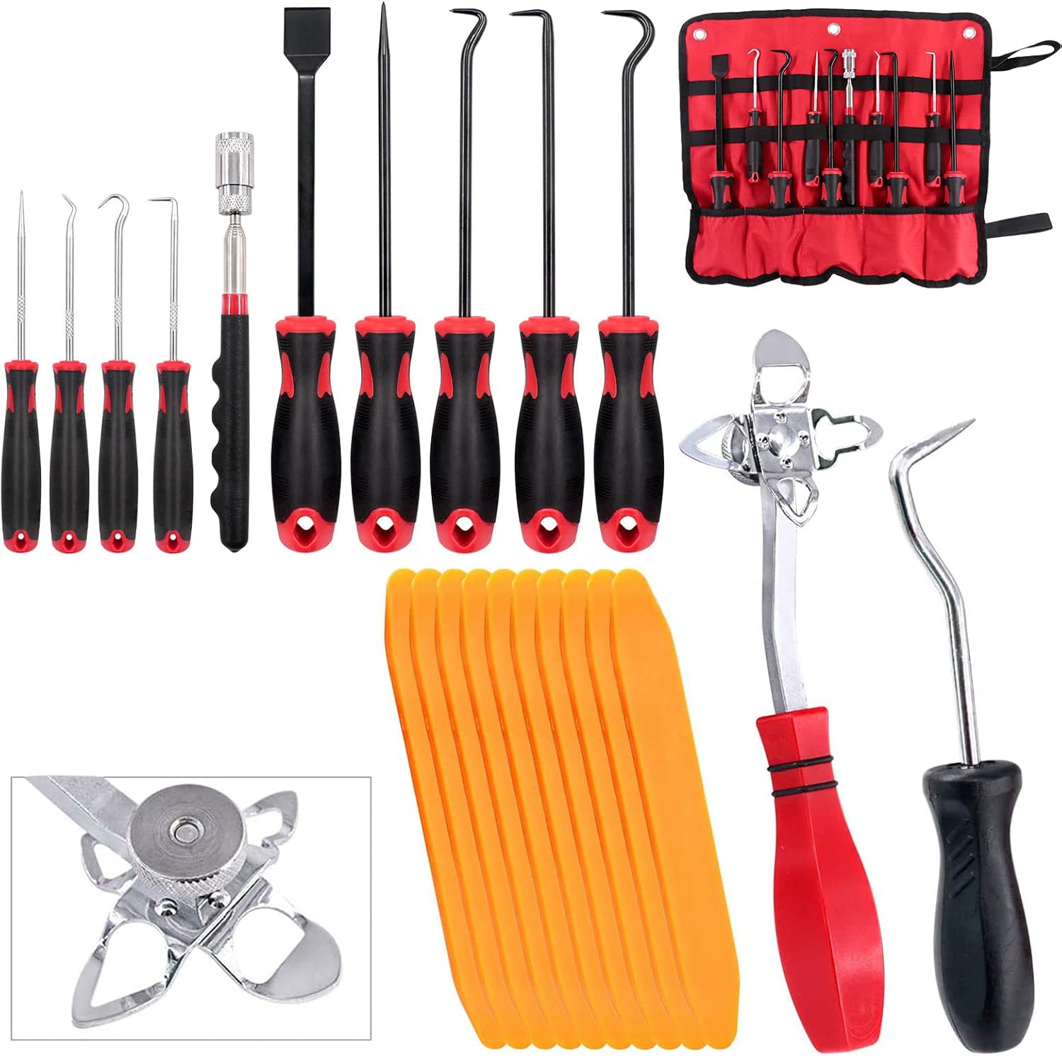 Swpeet 21Pcs Body Clip Removal Pliers Set and Windshield and Glass Repair Tools Kit for Automotive and Electronic Tools