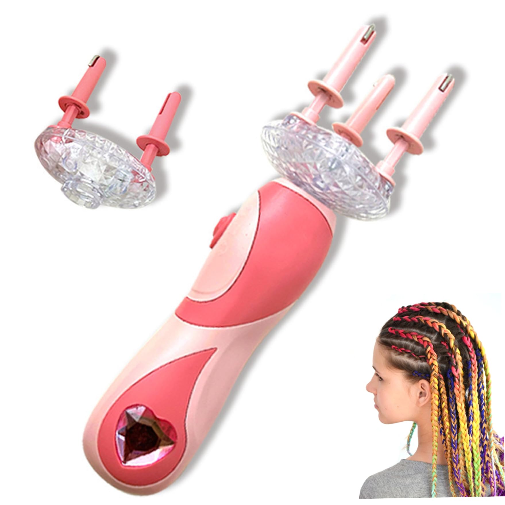 Trecciatrice automatica per capelli, strumenti portatili per intrecciare i capelli con clip e dispositivi di fissaggio per ragazze, kit di giocattoli per salone di styling fai-da-te, macchina per int
