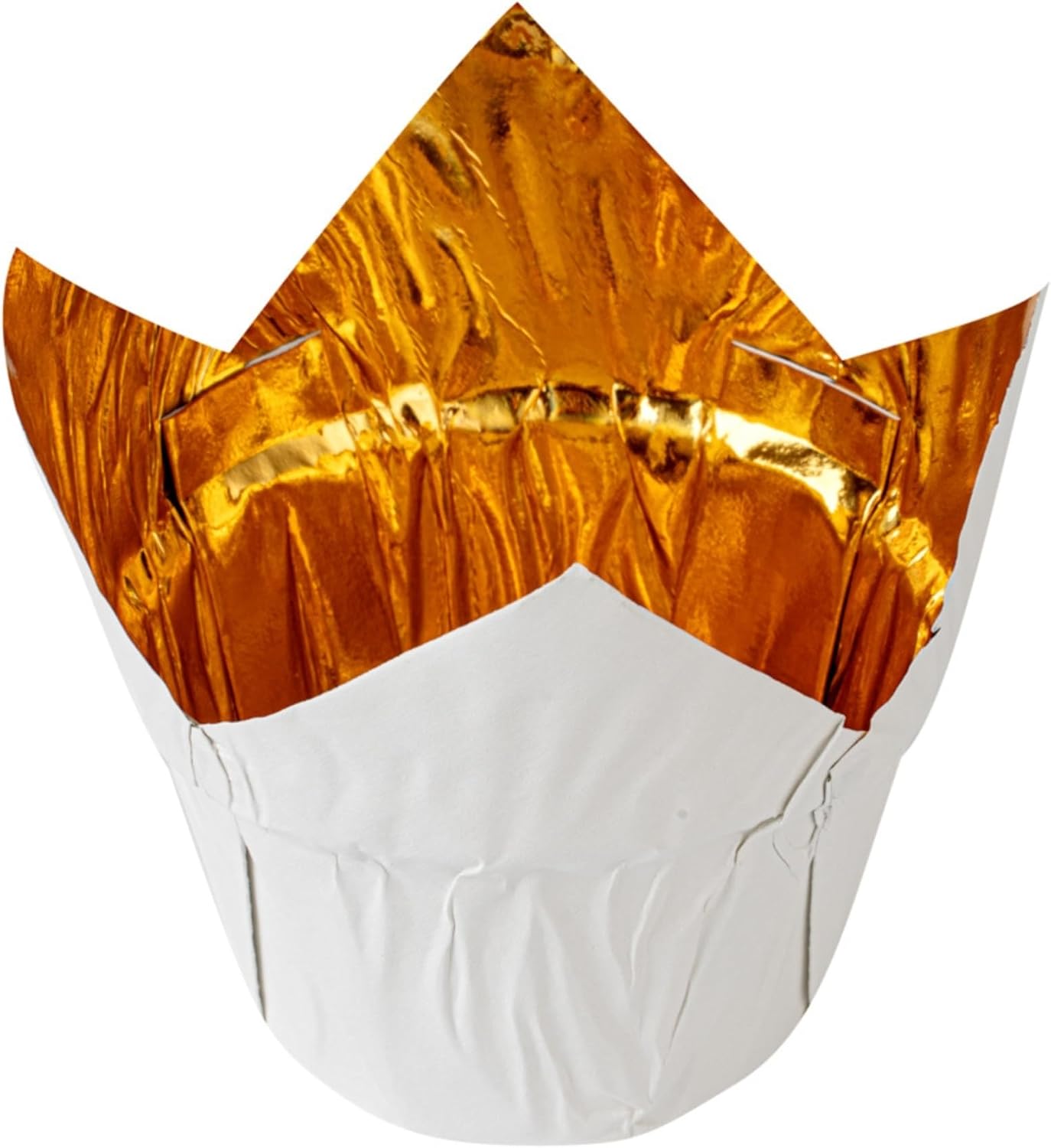 Restaurantware Cupcake Liners 50 Pack of 3.9 oz Foil Paper Baking Cups Oven-Safe Muffin Liners Disposable Greaseproof Ramekins Heavy-Duty for Appetizers and Cheesecakes