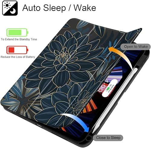 Miniatura 2 de Tuiklol Funda para iPad de 10. generación, 2022 de 10.9 pulgadas, soporte para lápices con cubierta a prueba de golpes, carcasa trasera transparente