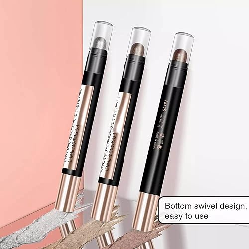 Miniatura 8 de Sombra de ojos en barra de sombra de ojos nacarada para maquillaje de ojos de gusano de seda Lazy People, no es fácil de marear, duradero, a prueba