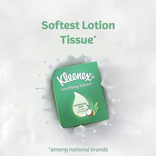 Miniatura 4 de Kleenex Loción Calmante Tejidos con Aloe, Aceite de Coco y Vitamina E, 4 cajas de cubos, 1 Caja Cubo contiene 85 Tejidos. Total de 340 Tejidos.