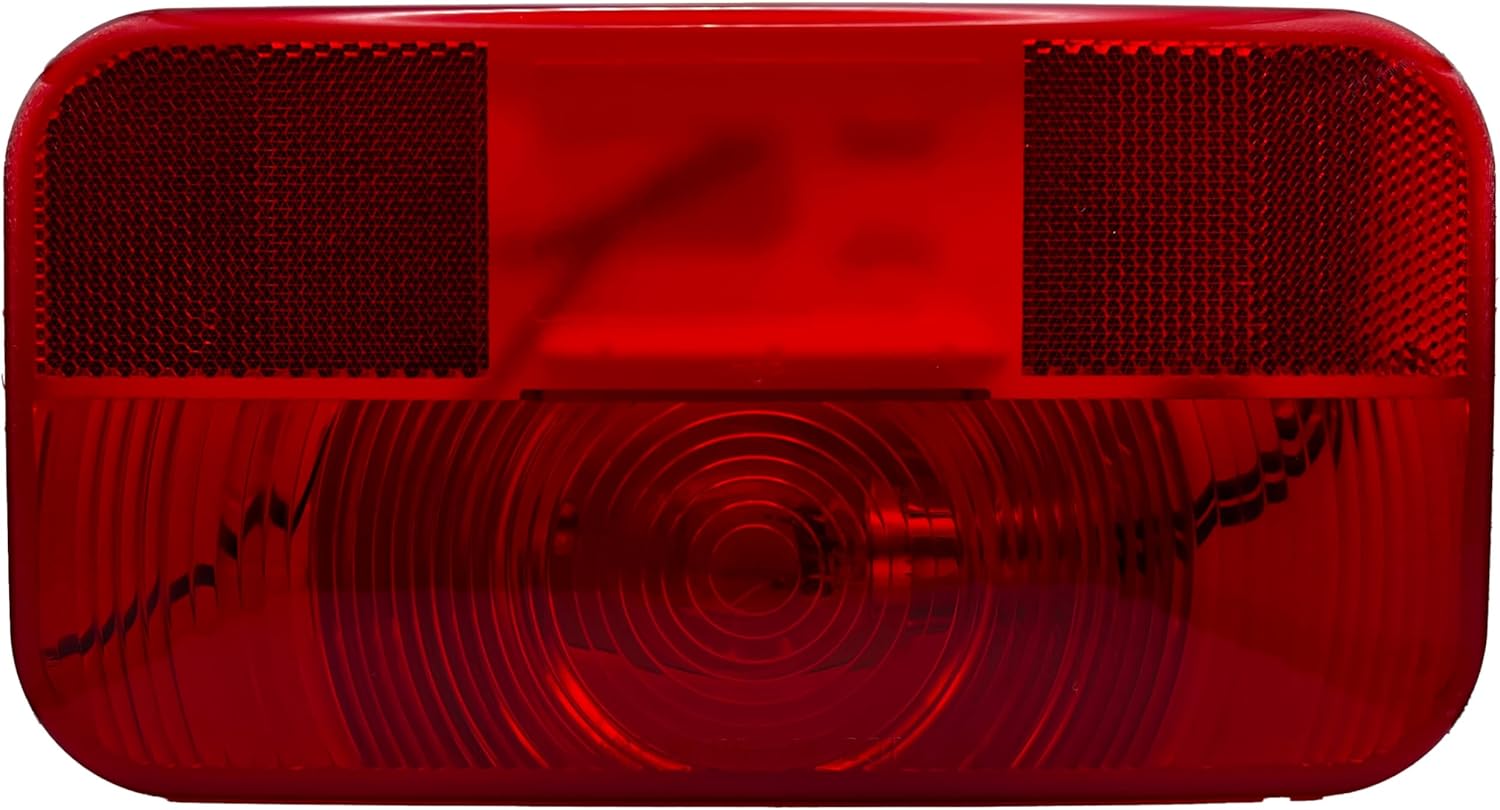 RV Designer L963, Incandescent Rectangular Tail Light with Reflex, Stop/Turn/Tail, Rectangular RV w/Reflex, 8.5625″ x 3.125″