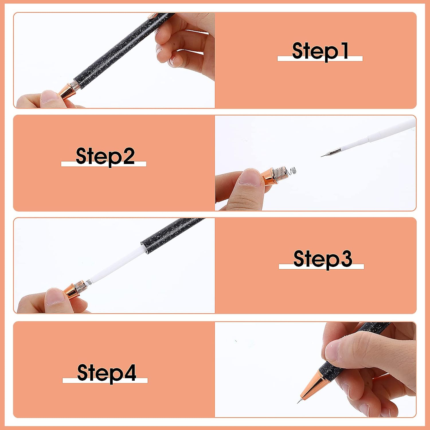 Abeillo 2 Pieces Air Release Pen, Vinyl Pin Pen Tools Glitter Retractable Tint Tool for DIY Craft Vinyl Project - Image 4