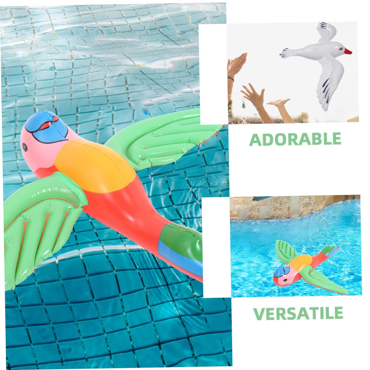 UPKOCH Aufblasbare Möwen Wasserbälle Teiliges Poolparty Leichte Stranddeko Wiederverwendbar Einfach Aufblasbar für Strand und Geburtstagspartys