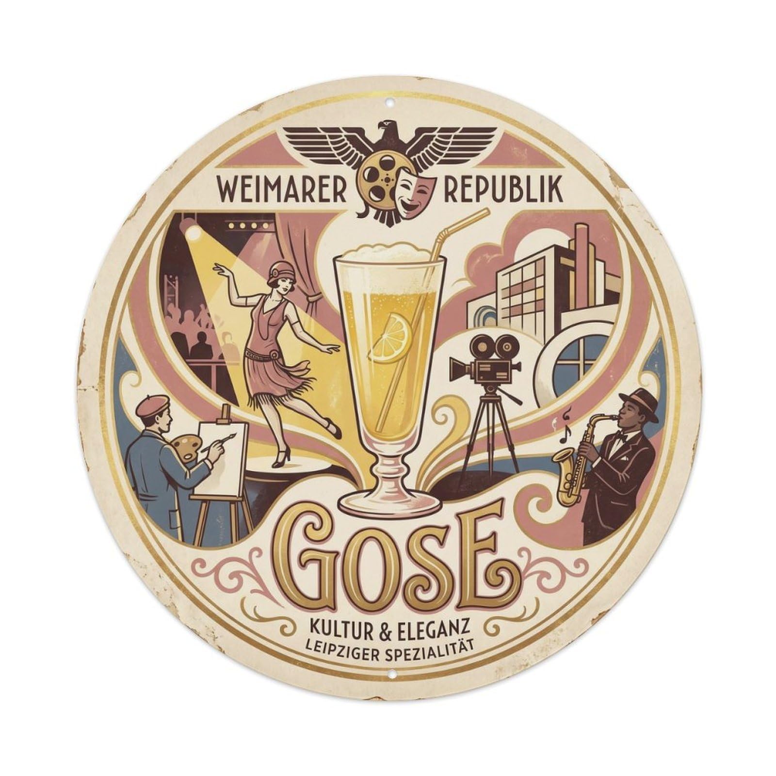 Gose Sour Beer Brewery Strong Brew German Traditional Metal Tin Sign