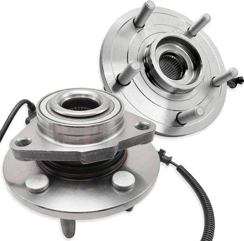 Par de cubos com rolamento de roda dianteira KNOLET 513273 com ABS para Chrysler, Dodge, Ram e Volkswagen – 2 unidades