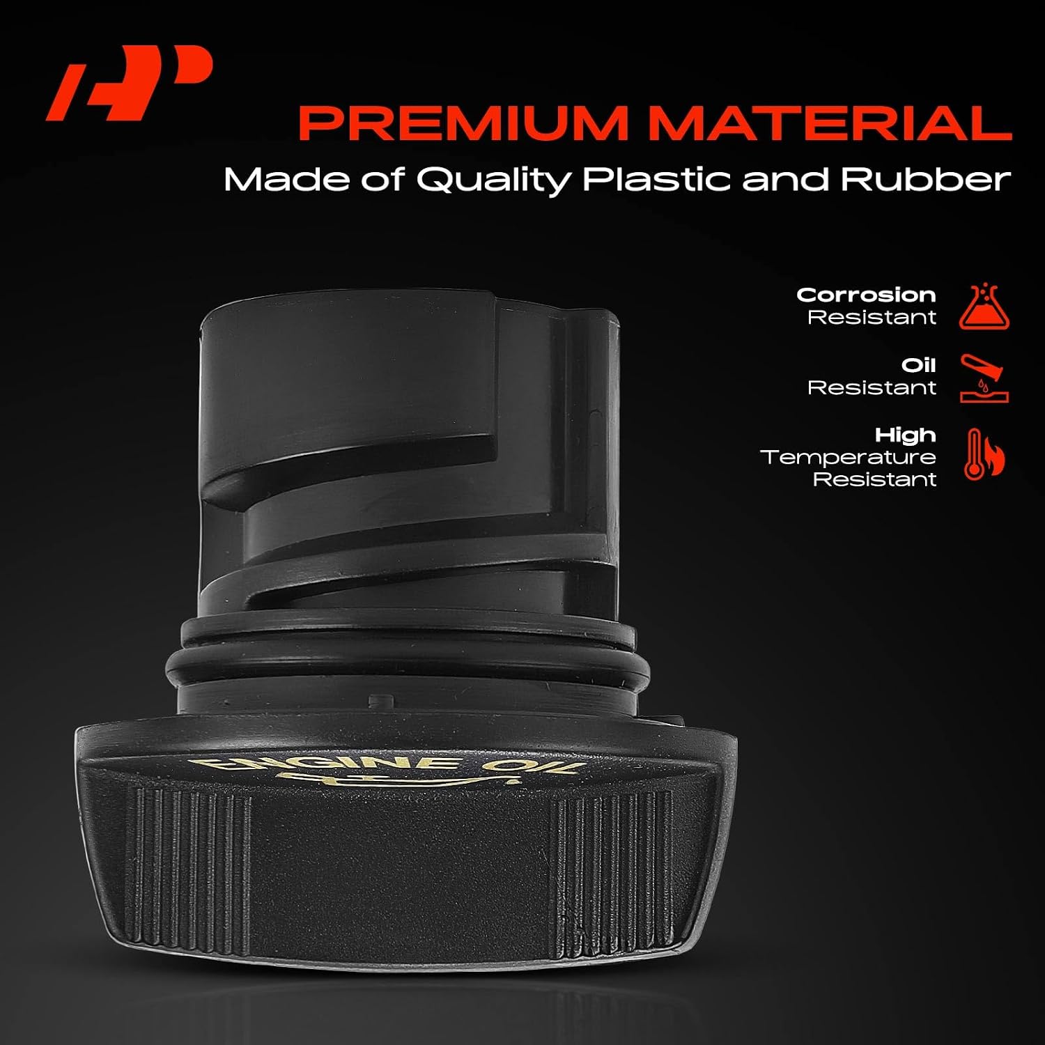 A-Premium Engine Oil Filler Cap Oil Cap Compatible with Ram 1500 2500 3500 & Jeep Grand Cherokee, Wrangler, Cherokee, Compass & Dodge Grand Caravan, Charger & Chrysler & Fiat & Mitsubishi & Volkswagen