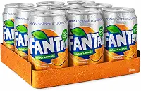 Kit Refrigerante Fanta Laranja Sem Açúcar Lata 350ml c/9 latas – Zero Açúcar, Refrescante e Sabor Intenso