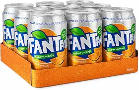 Kit Refrigerante Fanta Laranja Sem Açúcar Lata 350ml c/9 latas – Zero Açúcar, Refrescante e Sabor Intenso