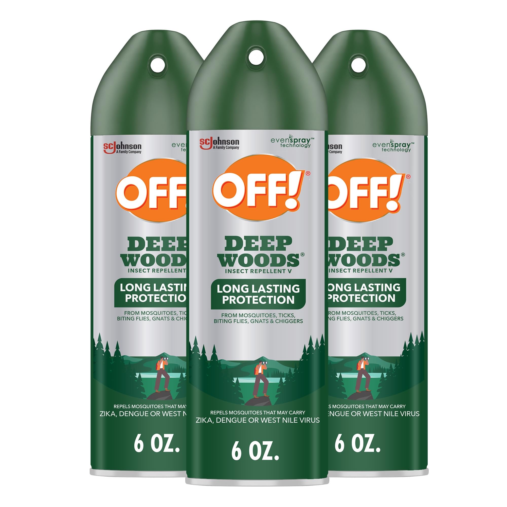Deep Woods Insect Repellent Spray with 25 Percent DEET Provides up to 8 Hours of Mosquito Protection 6 Ounce (Pack of 3)