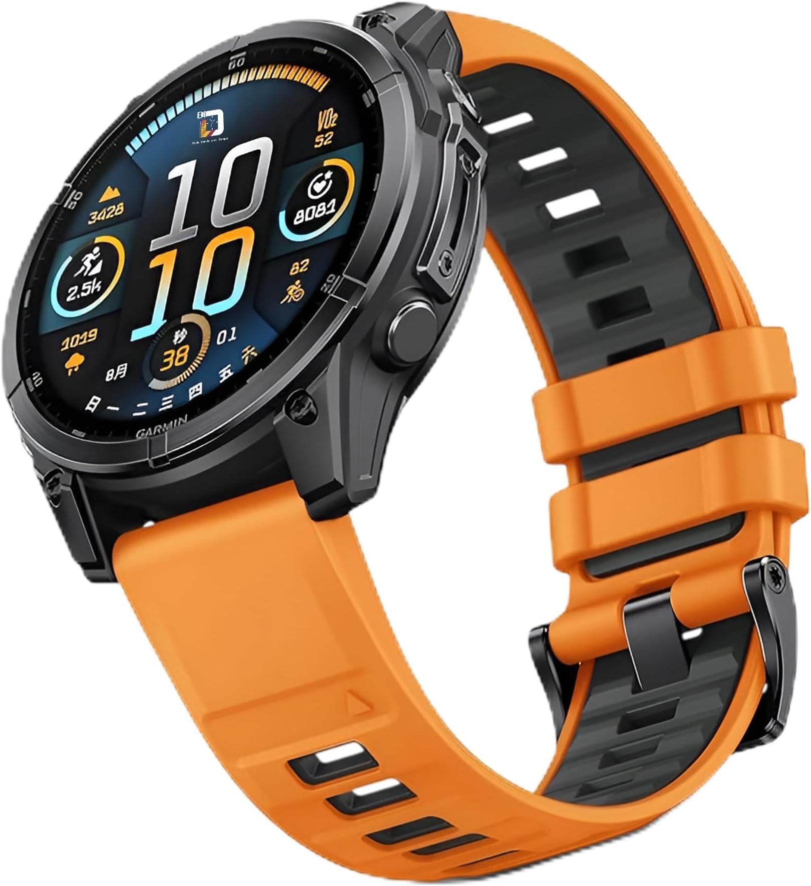 Double Color Silicone Band 26 mm width Compatible with Garmin Fenix 8 | Fenix 7X | Fenix 6X | Fenix 5X | Fenix 5P | 5 Plus | Fenix 6X Pro | Tactix 7 Pro | Enduro 2 | Mk2i/3i