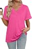 Blusas de verano para mujer WIHOLL, manga corta, básicas casuales con cuello en V, moda 2026 3