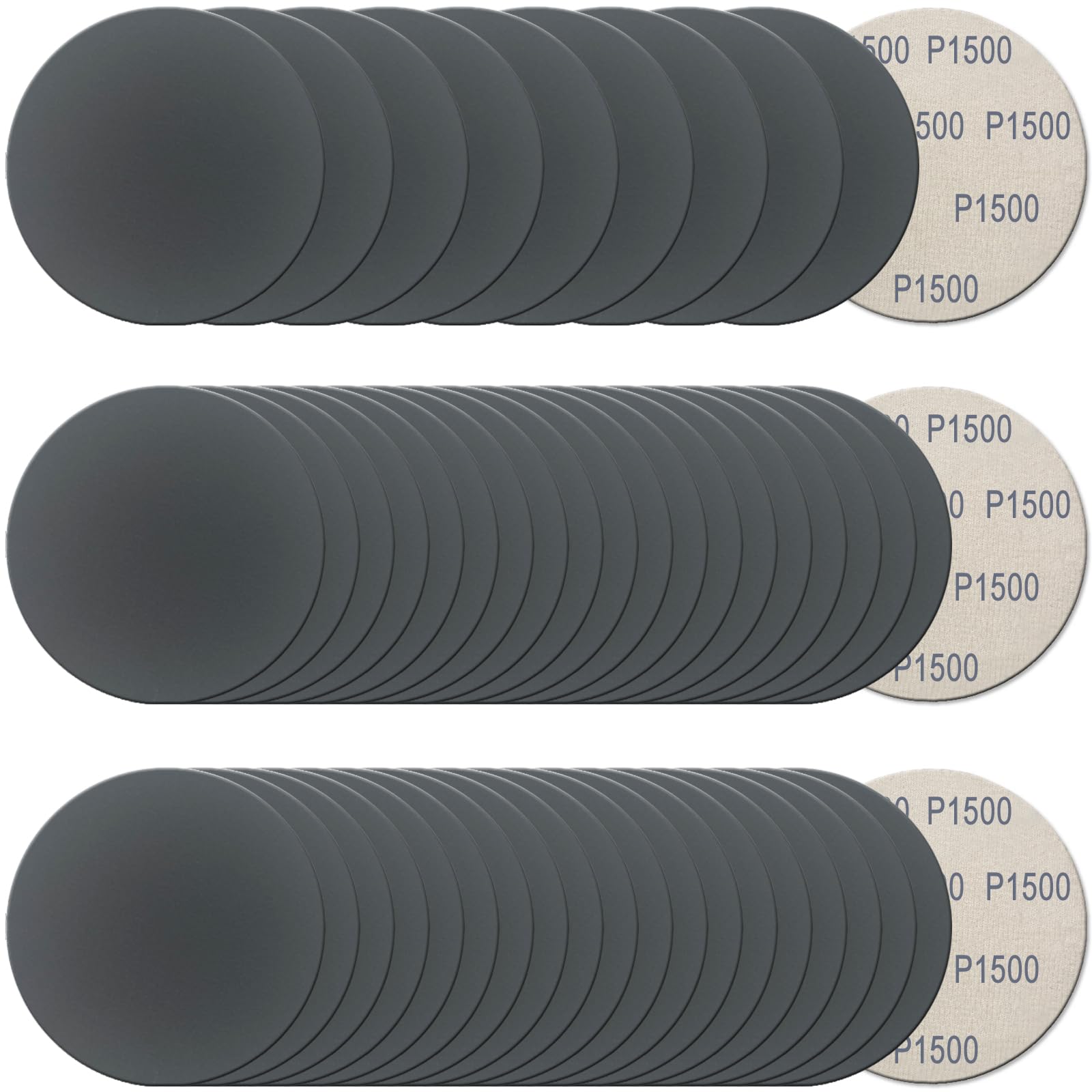 5 Inch Sanding Discs - 50 Pcs Hook & Loop -11