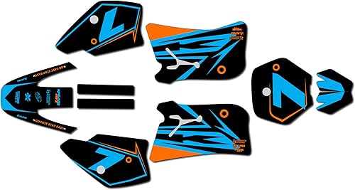 Miniatura 8 de Kit de gráficos para KTM 50SX MINI SX50 (1998-2001) serie Bold Orange 09 Mil-Dirt pit bike pegatinas de motocicleta, accesorios de motocross