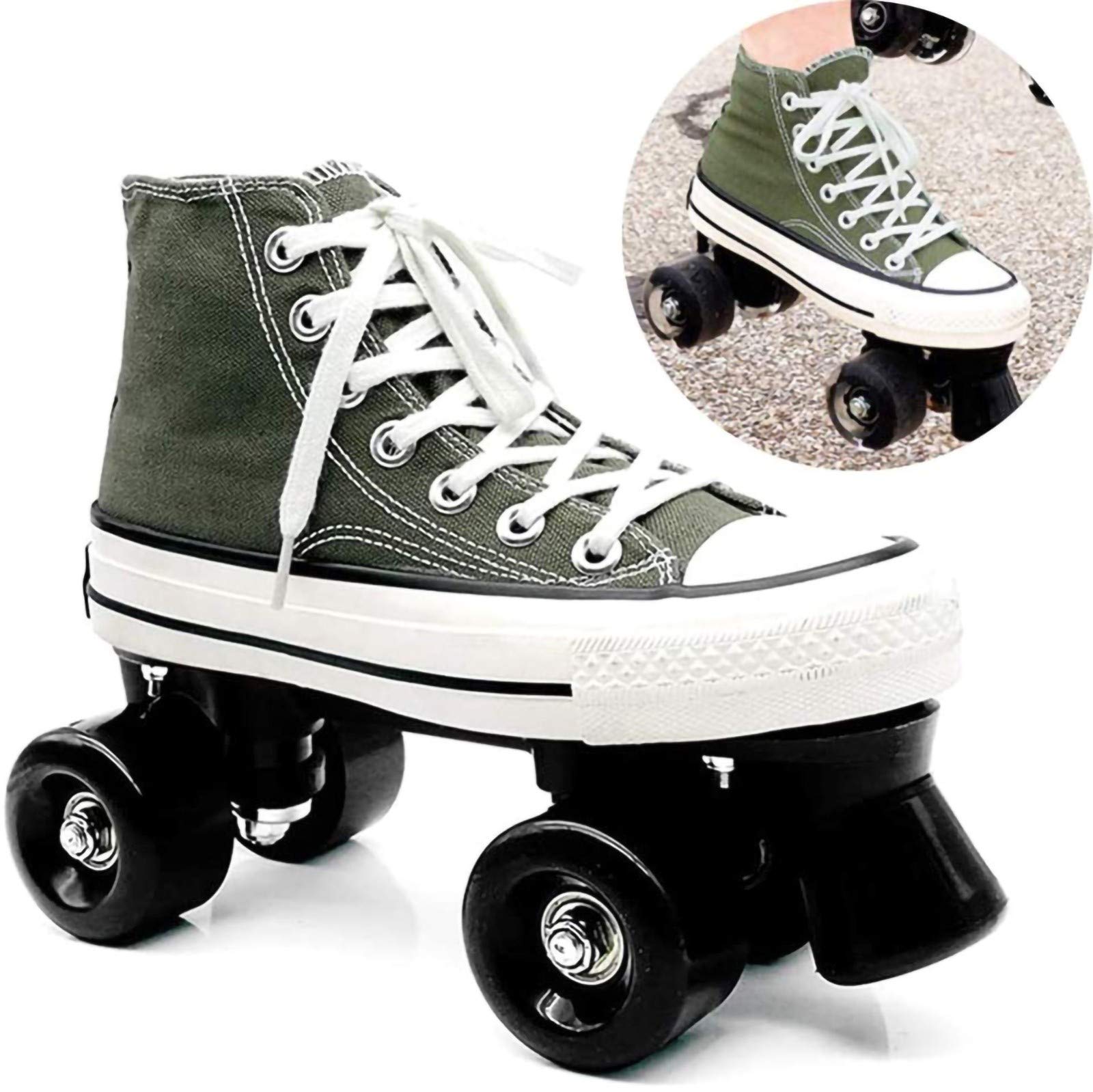 Patines De Ruedas Para Adultos, Doble Fila, De Lona, Doble Hilera, Patines De Cuatro Ruedas, Cómodos Y Ventiladores, Para Hombres, Mujeres, Niños Y Adultos