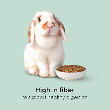 Kaytee Timothy Complete Rabbit Food, Made with Timothy Hay, High in Fiber, Supports Dental Health and Digestion, 9.5 pounds