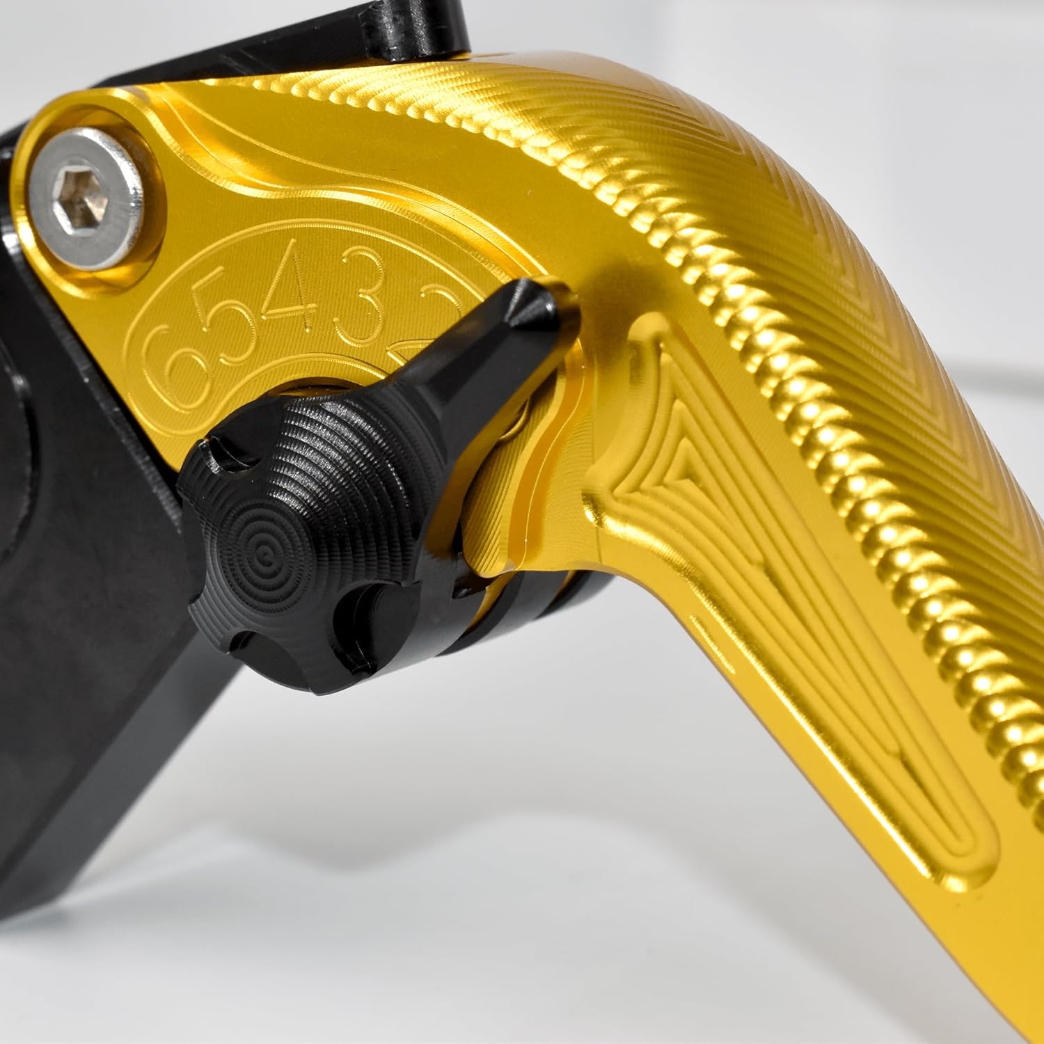 3D Fishbone Pattern Short Brake Clutch Lever for Kawasaki Ninja 500 Z500 2024 2025, CNC Aluminum Alloy Made (Black)