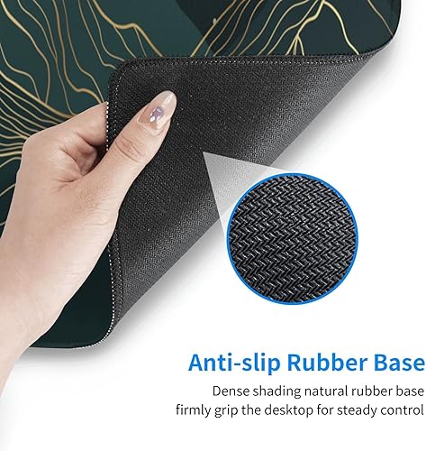 Miniatura 6 de Alfombrilla de mouse XL grande para juegos, montaña y luna abstracta, alfombrilla de mouse de escritorio completo con puntadas, base antideslizante