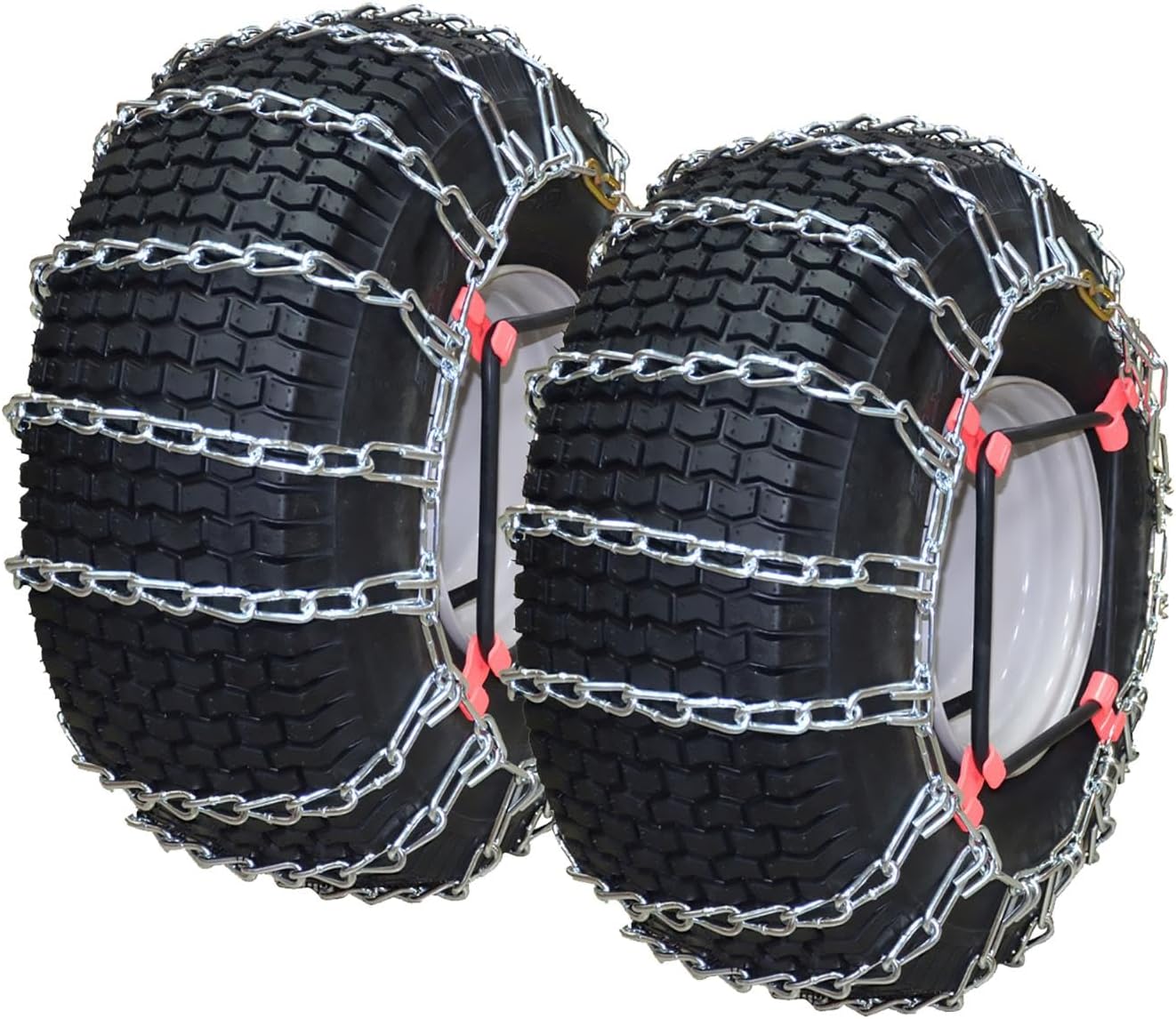 for OakTen Set of Two Snow Chain with Tensioners for Tire Size 22x9.5x12 22x11x10