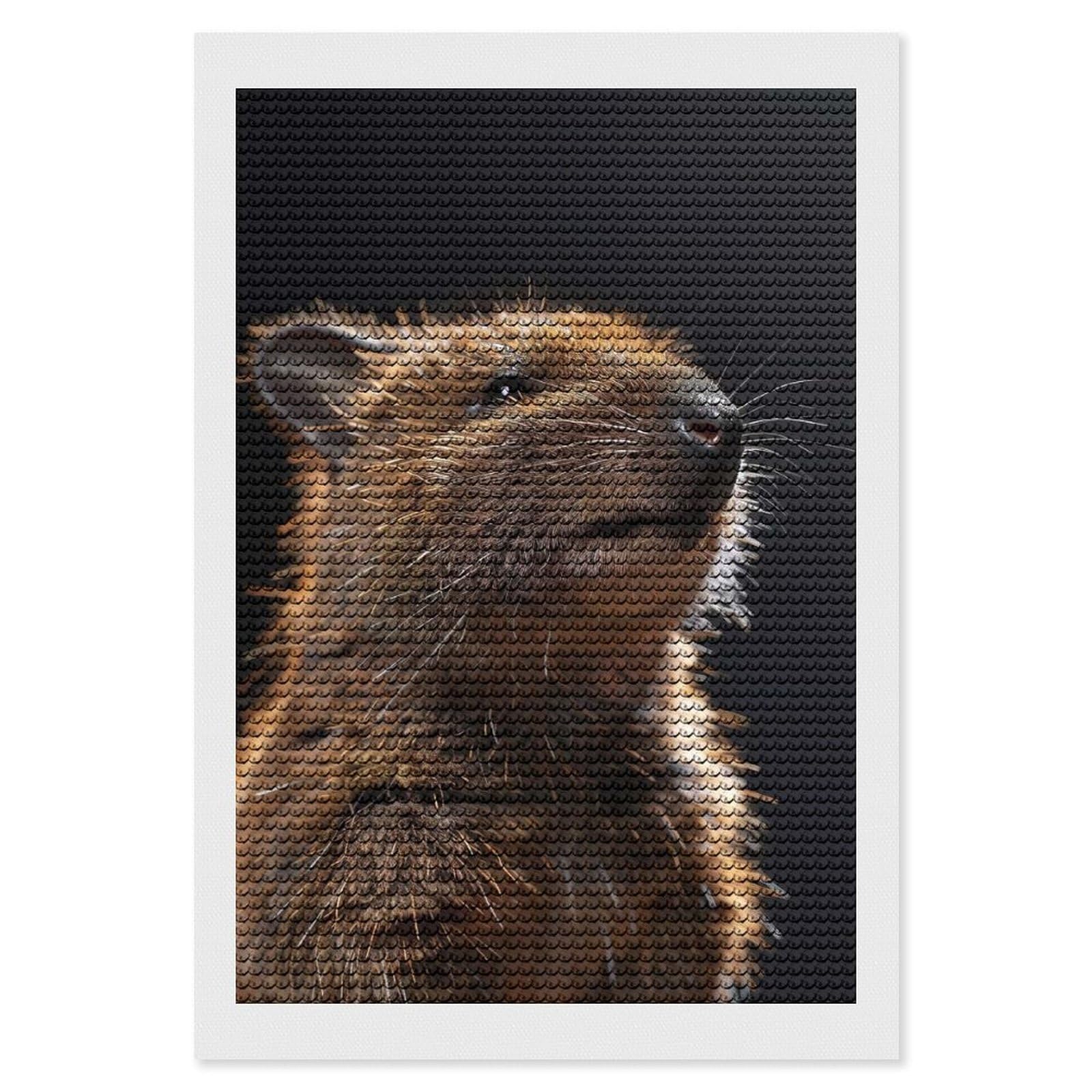 Junmoney Quokka Diamond Painting Set 8"x12", Sparkling Round Gems, Decorate Your Room, Fun Craft Experience, Modern Decor