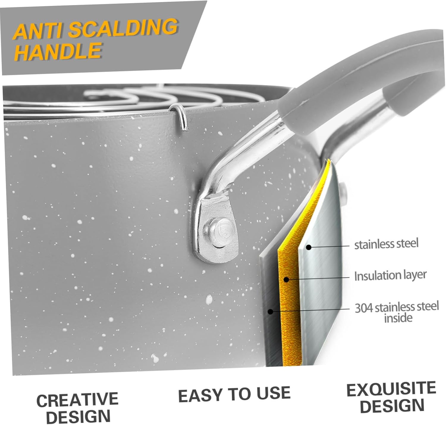 Japanese Style Compact Deep Fryer Pan with Drain Rack and Frying Pot for Electric and Gas Stoves Control and Handle Design Multi Use Household Fry Pan