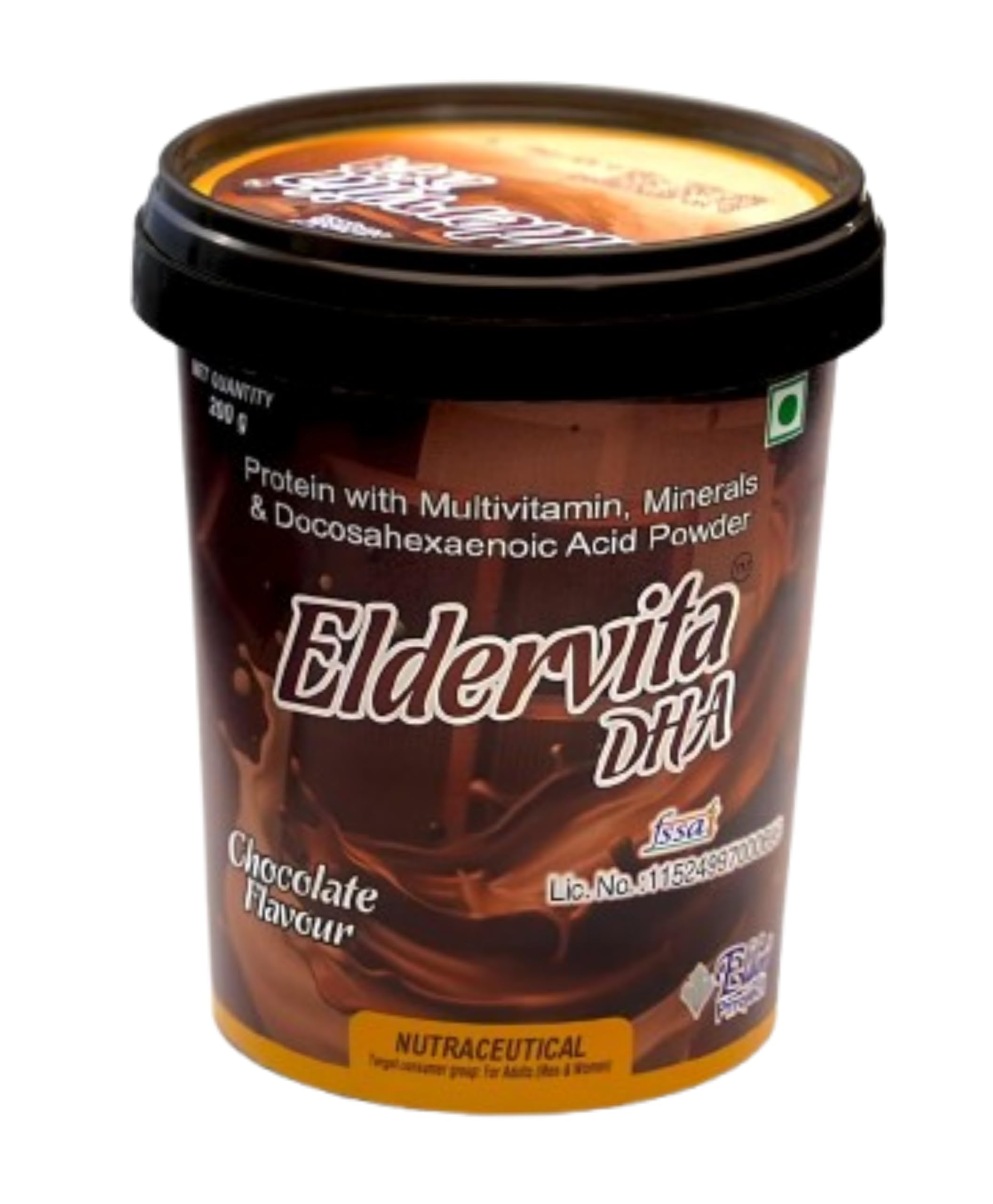 DHA Protein Powder with Multivitamins, Minerals and Docosahexaenoic Acid, Chocolate Flavour, Nutritional Supplement for Adults 200GM-image-47
