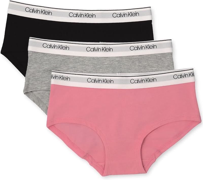 Calvin Klein Hipster para niña, paquete de 3 (niños pequeños/niños grandes)