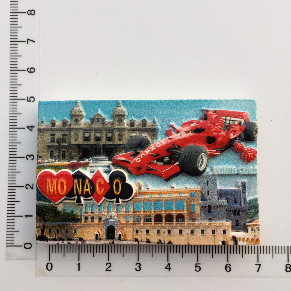 3D Monaco Fridge Magnet - Resin Handmade Souvenir Gift For Travel Memories & Kitchen Decor