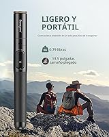 Vista 6 de Sensyne Trípode para teléfono de 60" - Palo para selfies, Trípode ligero todo en uno para teléfono integrado con control remoto inalámbrico