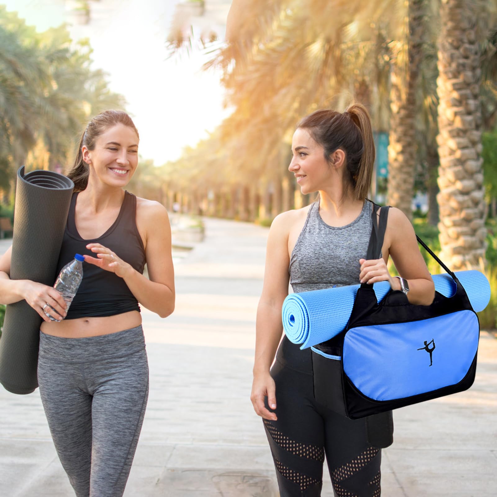Sac De Sport Pour Tapis De Yoga - Grande Capacité 48x24x16 Cm - Bretelles Réglables, 4 Couleurs - Polyester