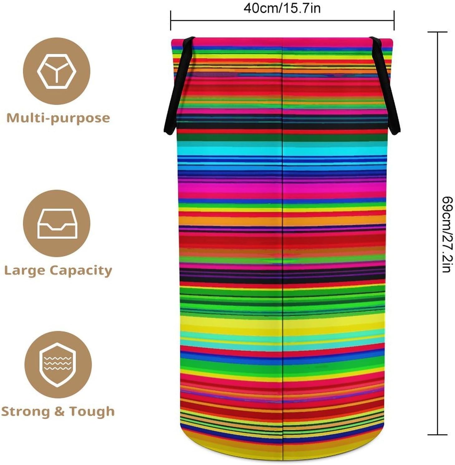 Dirty Clothes Basket Extra Large 110l Open Top Laundry Hamper With Portable Carry Handles, Foldable Waterproof Clothes Basket Spacious Laundry Bag For Bedroom Bathroom Laundry Room Dorm