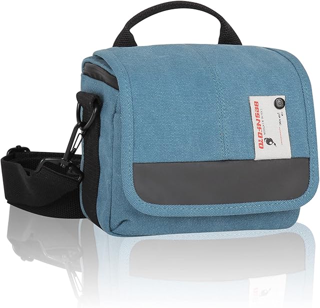 Small Camera Bag for Women, Mirrorless Camera Bag Cute Compact Waterproof Canvas Messenger Bag for DSLR SLR Camera Case by Besnfoto