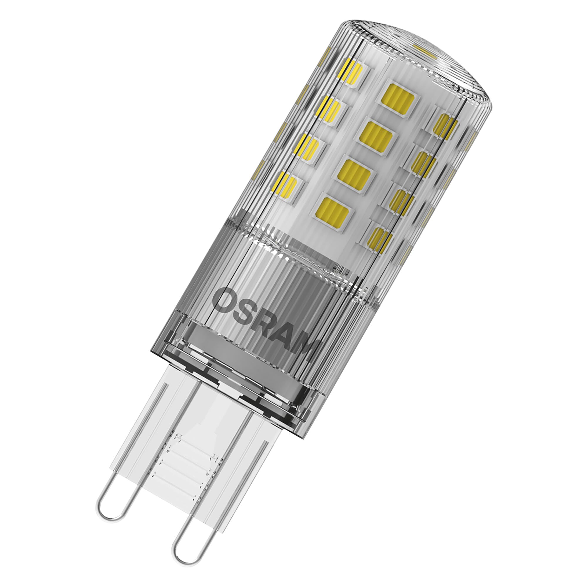 Osram LED PIN LED-Lampe aus klarfarbenem Kunststoff, mit 4.4 W für 600 lm, warmweißes Licht mit 2700 K, multicolor, Retrofit-Stecksockel G9, CRI 80, EEK D, dimmbar, 6-Pack