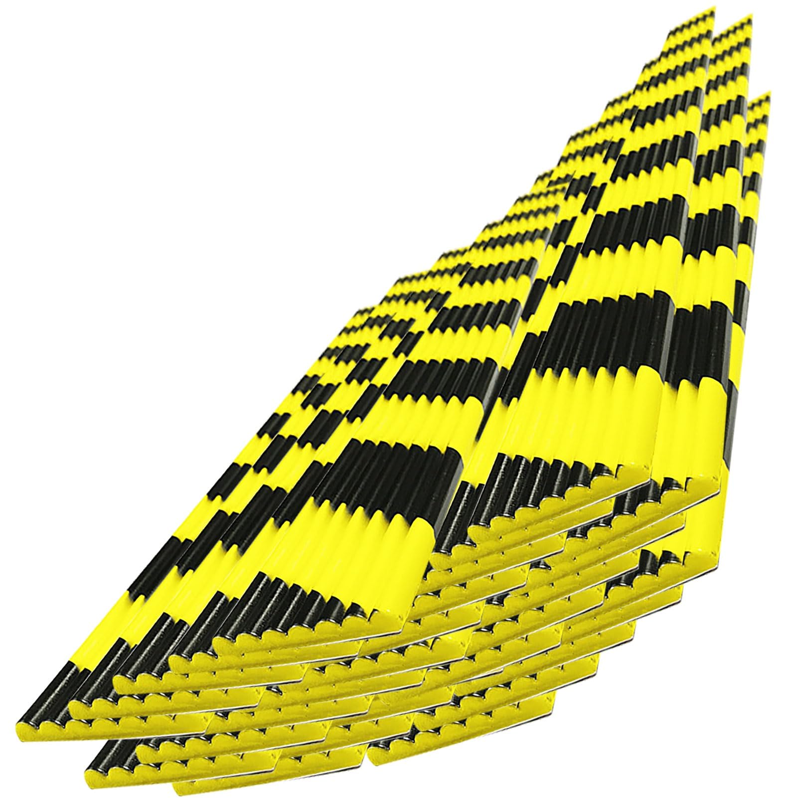 39 Pollici Black Yellow Foam Corner Guards, High Vis Self Adhesive L Shaped Bumpers per la Protezione del Bordo della Scala della Parete, Morbido Poliuretano Peel Stick Garage Strisce di Sicurezza 10