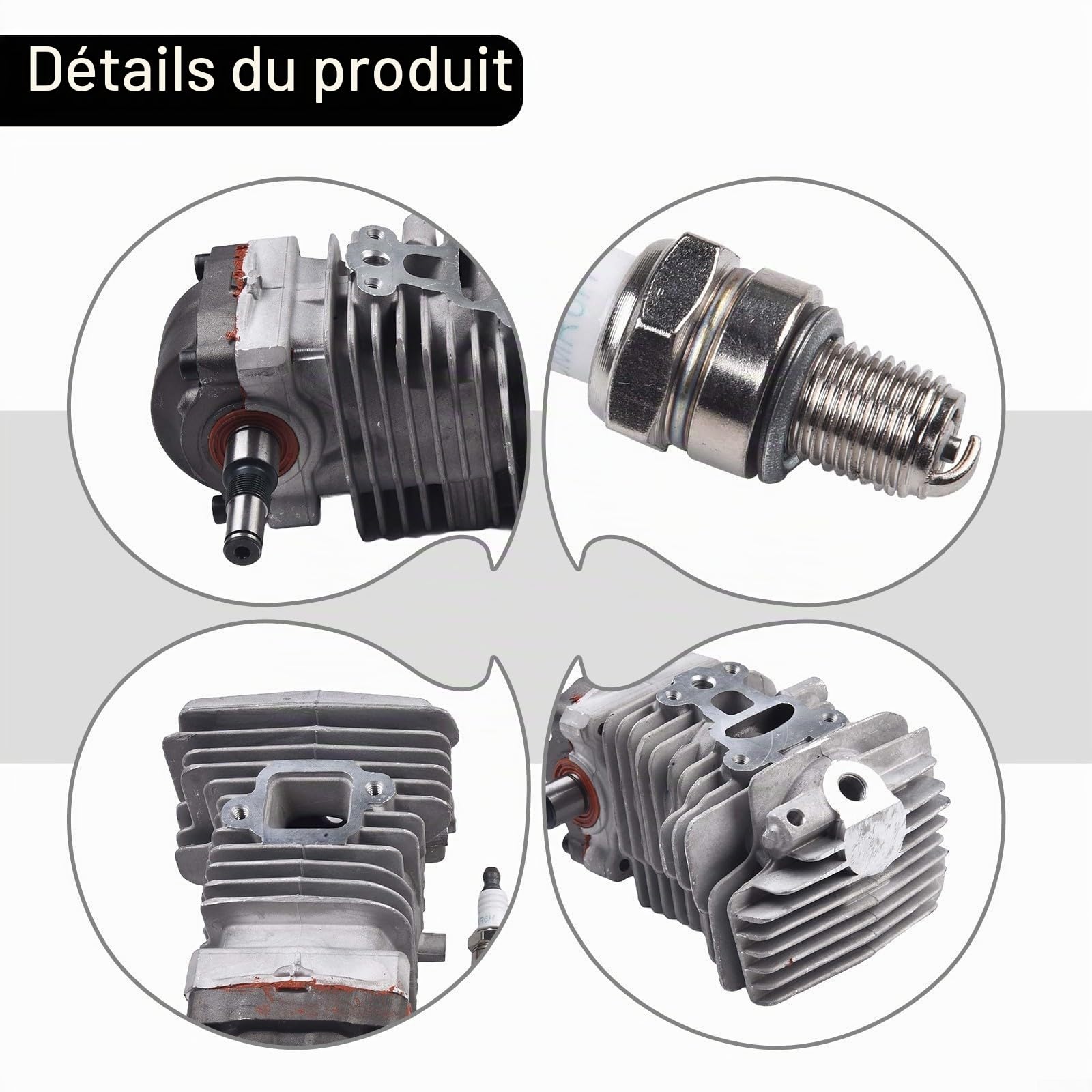 Cylindre moteur 40 mm Piston Vilebrequin pour MS211 MS211C MS 211 Tronçonneuse Pièce de rechange Pièces de moteur Durable Montage facile Performance fiable