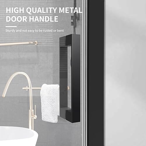 Miniatura 2 de Puertas de ducha plegables sin marco para baño, puertas de ducha pivotantes de 36 a 37.6 pulgadas de ancho x 72 pulgadas de alto, paneles de ducha