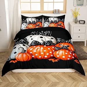 Amazon.com: Erosebridal Boys Fall Pumpkin Harvest Comforter Cover ...