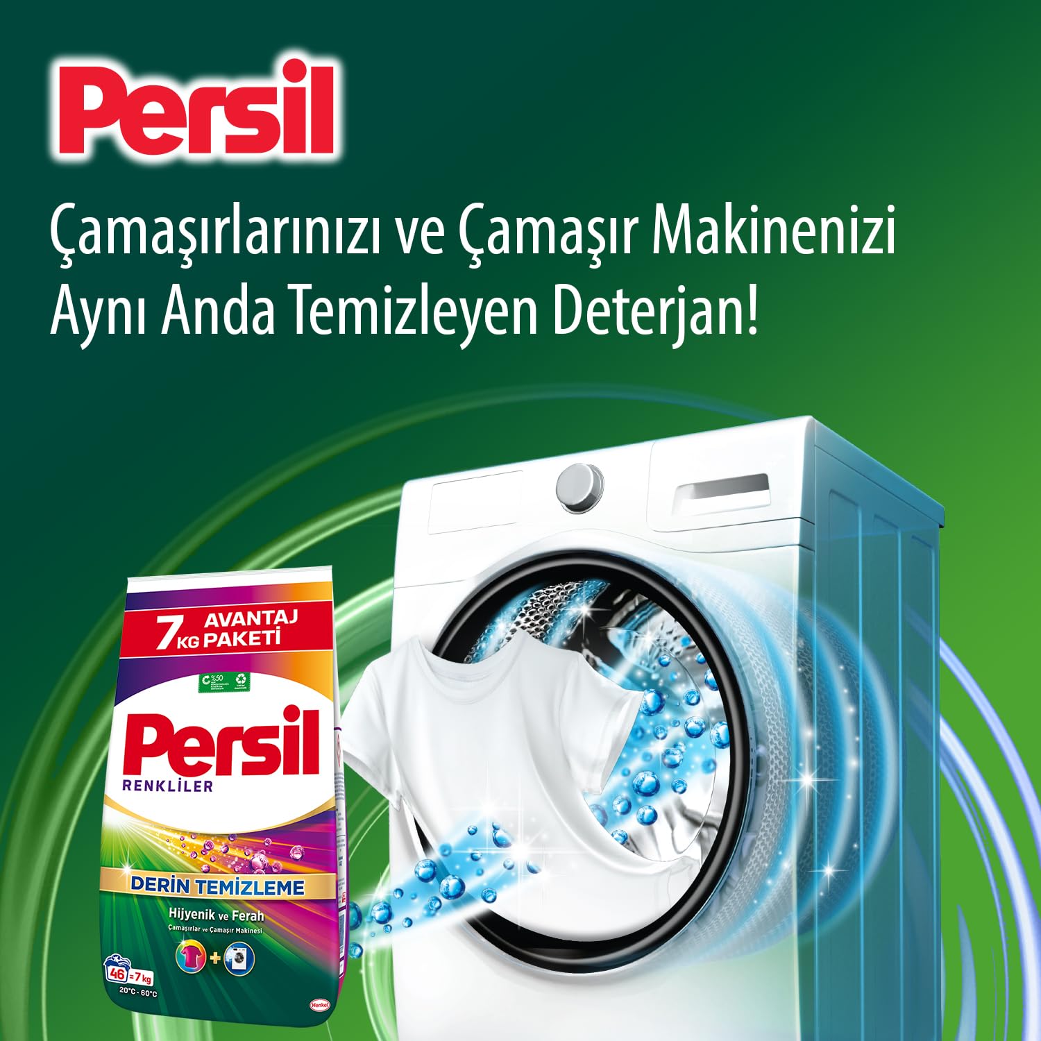 Persil Expert Toz Çamaşır Deterjanı Renkliler 7 kg, Renkliler 7kg (3 paketi)