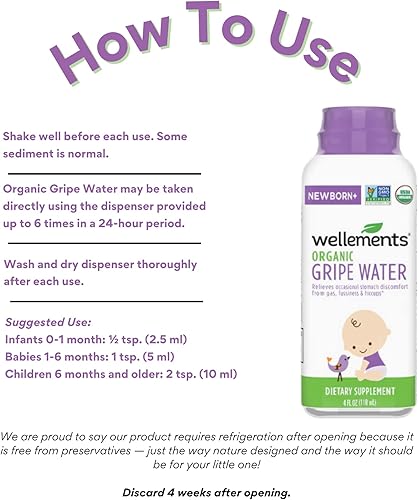 Miniatura 5 de Suplemento alimenticio infantil Wellements Organic Gripe Water 729609019656 1 1